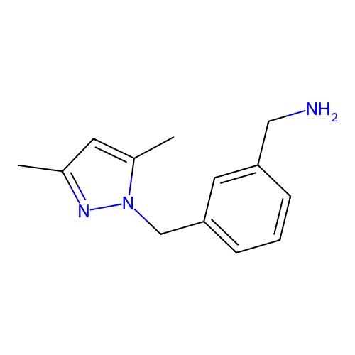 3-(3,5-Dimethyl-pyrazol-1-ylmethyl)-benzylamine structure