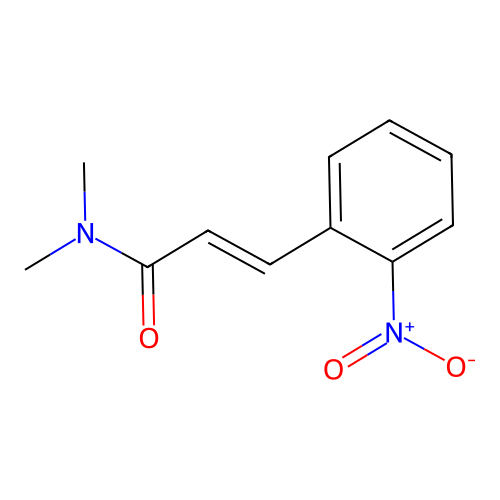 (2E)-N,N-dimethyl-3-(2-nitrophenyl)prop-2-enamide structure