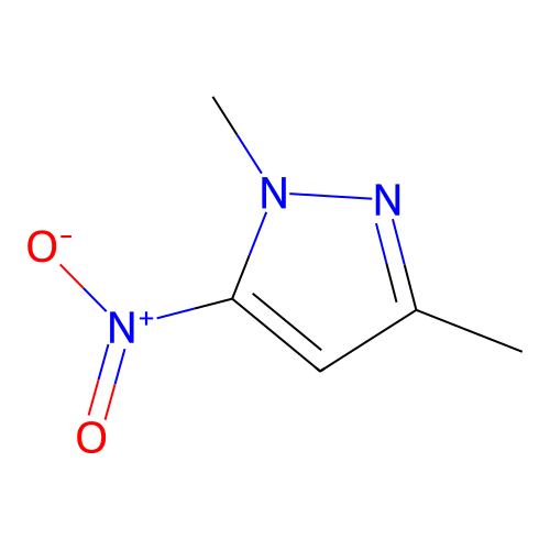 1,3-dimethyl-5-nitro-1H-pyrazole structure