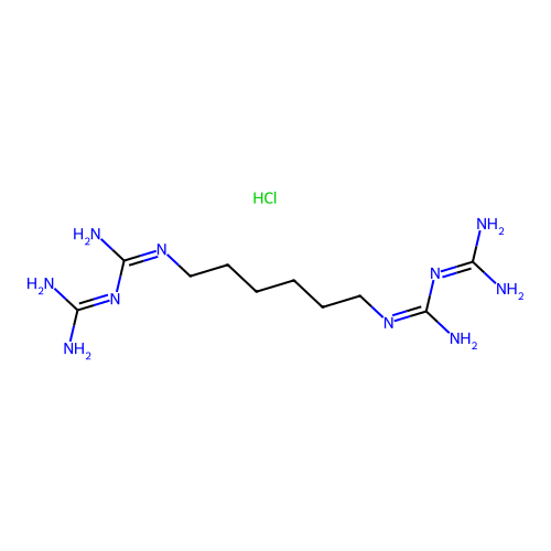 Hexamethylenebiguanide hydrochloride structure