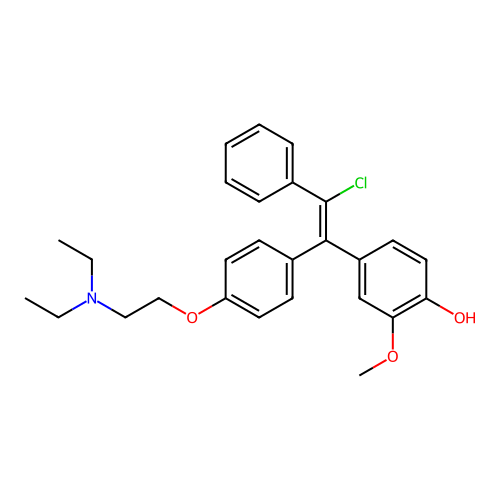 3-Methoxy-4-hydroxyclomiphene structure