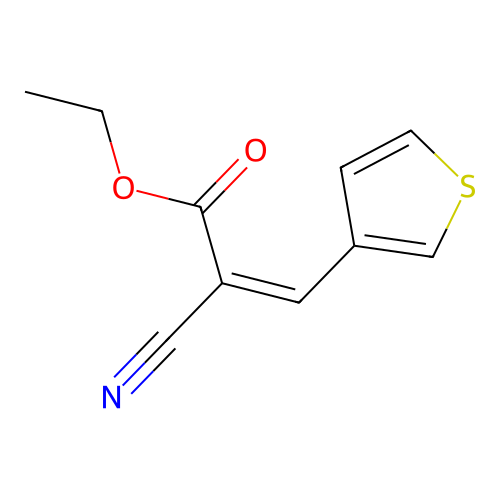 2-Propenoic acid, 2-cyano-3-(3-thienyl)-, ethyl ester, (2E)- structure