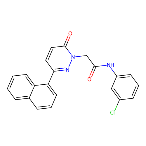 N-(3-chlorophenyl)-2-(3-(naphthalen-1-yl)-6-oxopyridazin-1(6H)-yl)acetamide structure