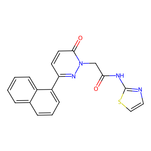 2-(3-(naphthalen-1-yl)-6-oxopyridazin-1(6H)-yl)-N-(thiazol-2-yl)acetamide structure