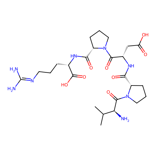 Valyl-prolyl-aspartyl-prolyl-arginine structure