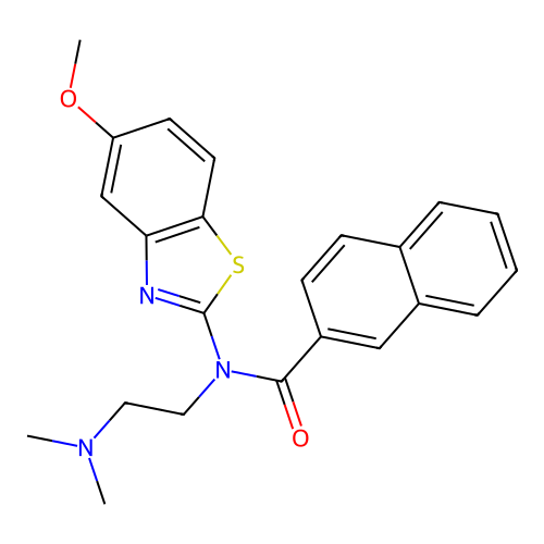 N-[2-(Dimethylamino)ethyl]-N-(5-methoxy-2-benzothiazolyl)-2-naphthalenecarboxamide structure
