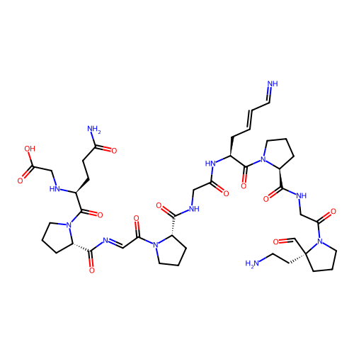 Cyclo(lys-pro-gly-pro-gly-glu-pro-gly-pro-gly)cyclo(1-epsilon-6-gamma)-gly structure