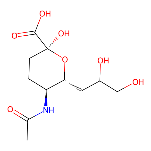 N-Acetyl-4,7-dideoxyneuraminic acid structure