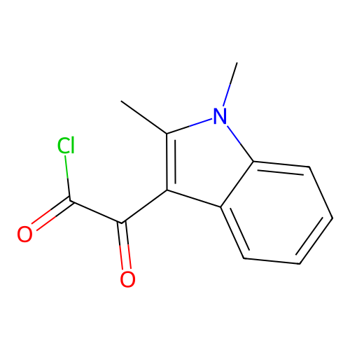 2-(1,2-Dimethylindol-3-yl)-2-oxoacetyl chloride structure