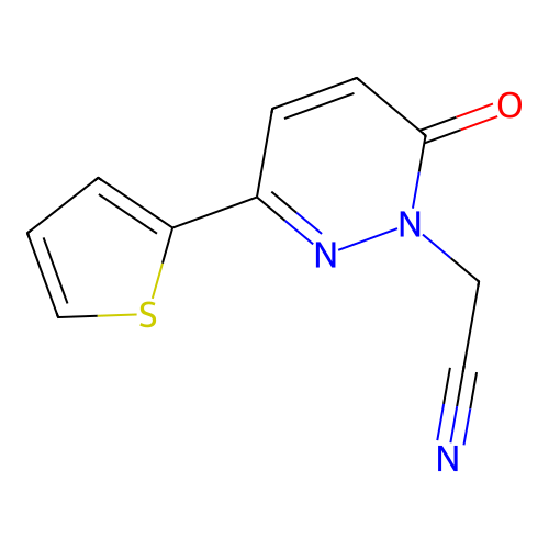 2-[6-Oxo-3-(thiophen-2-yl)-1,6-dihydropyridazin-1-yl]acetonitrile structure