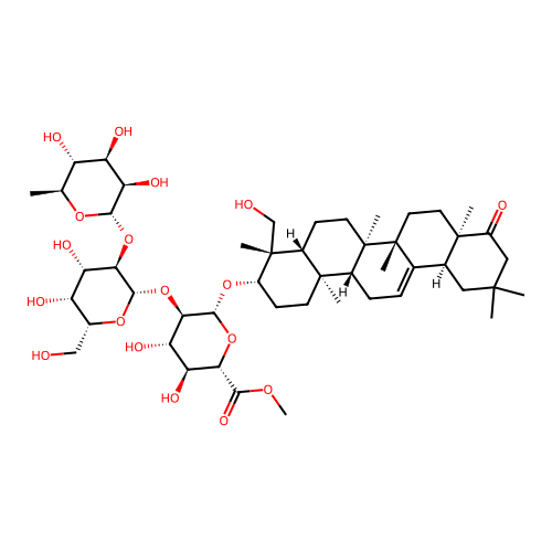 Dehydrosoyasaponin I methyl ester structure
