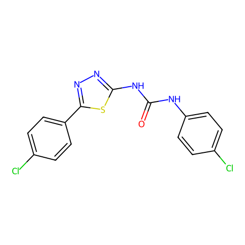 1-(4-Chlorophenyl)-3-(5-(4-chlorophenyl)-1,3,4-thiadiazol-2-yl)urea structure