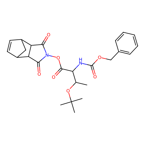 1,3-dioxo-1,3,3a,4,7,7a-hexahydro-2H-4,7-methanoisoindol-2-yl N-[(benzyloxy)carbonyl]-O-tert-butylthreoninate structure