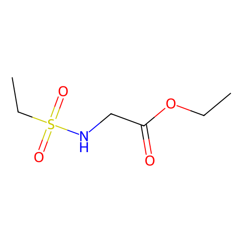 Ethanesulfonylaminoacetic acid ethyl ester structure