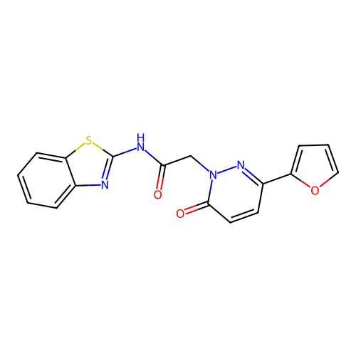 N-(benzo[d]thiazol-2-yl)-2-(3-(furan-2-yl)-6-oxopyridazin-1(6H)-yl)acetamide structure