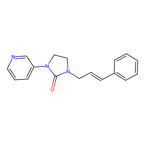 2-Imidazolidinone, 1-(3-phenyl-2-propenyl)-3-(3-pyridinyl)-, (E)- structure