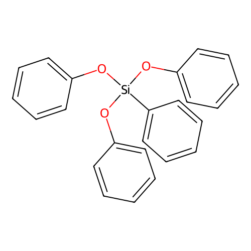 Phenyl-tri(phenoxy)silane structure