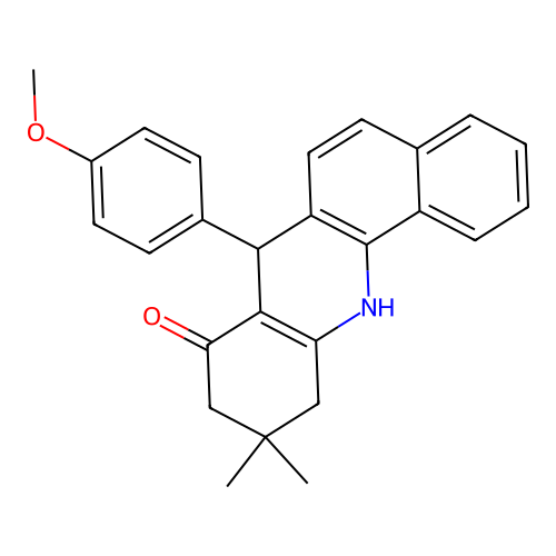 7-(4-Methoxyphenyl)-10,10-dimethyl-7,9,10,11-tetrahydrobenzo[c]acridin-8-ol structure