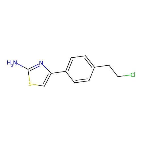 4-[4-(2-Chloroethyl)phenyl]-1,3-thiazol-2-amine structure