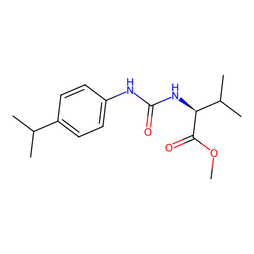 (S)-methyl 2-(3-(4-isopropylphenyl)ureido)-3-methylbutanoate structure