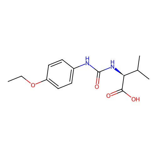 N-[(4-ethoxyphenyl)carbamoyl]-L-valine structure