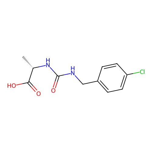 (S)-2-(3-(4-chlorobenzyl)ureido)propanoic acid structure