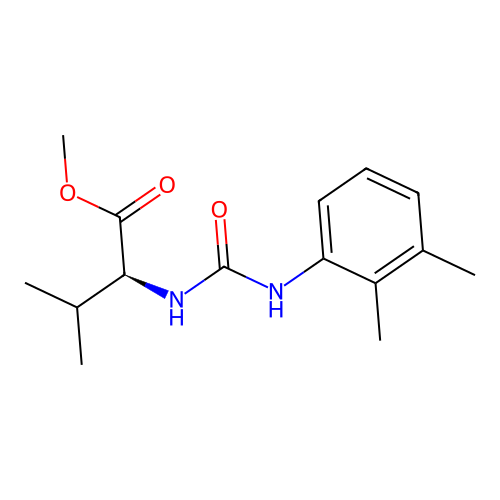 methyl N-[(2,3-dimethylphenyl)carbamoyl]-L-valinate structure