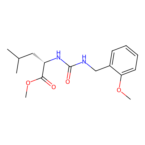 (S)-methyl 2-(3-(2-methoxybenzyl)ureido)-4-methylpentanoate structure