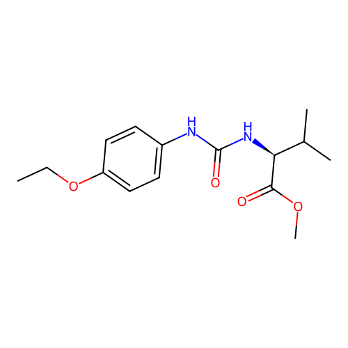 methyl N-[(4-ethoxyphenyl)carbamoyl]-L-valinate structure