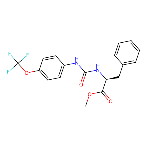 (S)-methyl 3-phenyl-2-(3-(4-(trifluoromethoxy)phenyl)ureido)propanoate structure