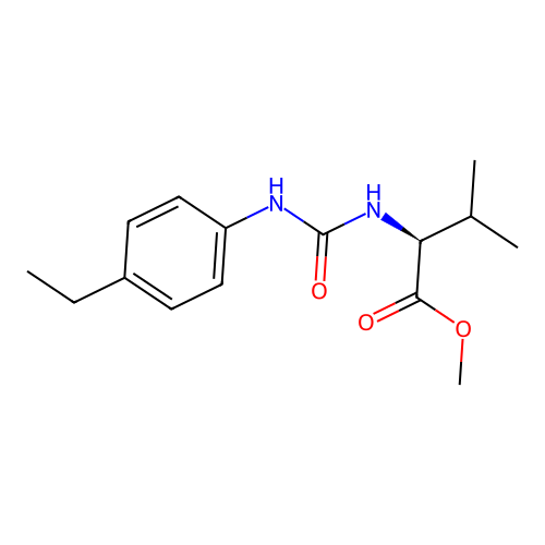 methyl N-[(4-ethylphenyl)carbamoyl]-L-valinate structure