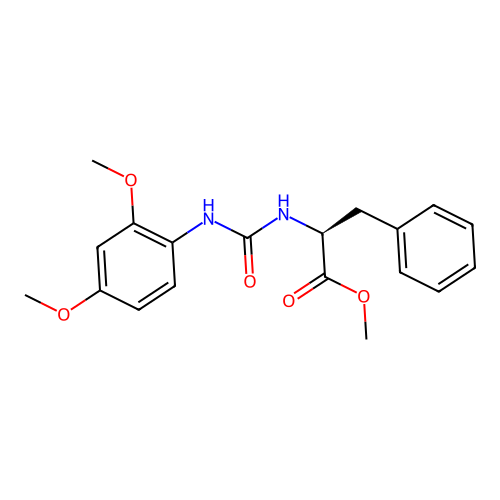 methyl N-[(2,4-dimethoxyphenyl)carbamoyl]-L-phenylalaninate structure