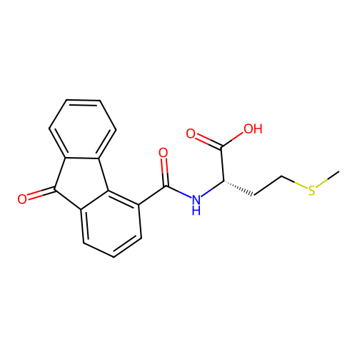 N-[(9-oxo-9H-fluoren-4-yl)carbonyl]-L-methionine structure