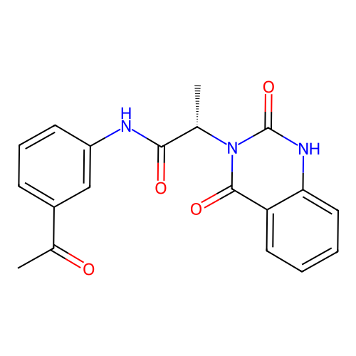 (2S)-N-(3-acetylphenyl)-2-(2-hydroxy-4-oxoquinazolin-3(4H)-yl)propanamide structure