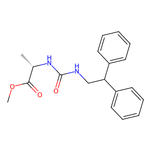 (S)-methyl 2-(3-(2,2-diphenylethyl)ureido)propanoate structure