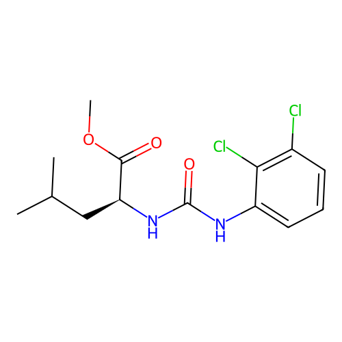 methyl N-[(2,3-dichlorophenyl)carbamoyl]-L-leucinate structure