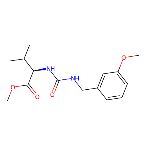 methyl N-[(3-methoxybenzyl)carbamoyl]-D-valinate structure