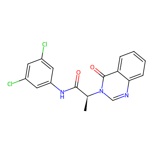 (2S)-N-(3,5-dichlorophenyl)-2-(4-oxoquinazolin-3(4H)-yl)propanamide structure