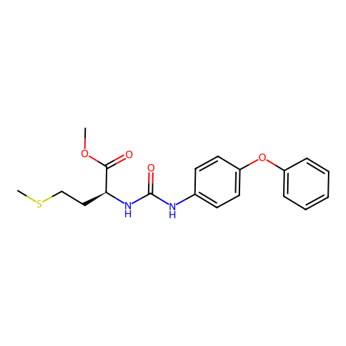 (S)-methyl 4-(methylthio)-2-(3-(4-phenoxyphenyl)ureido)butanoate structure