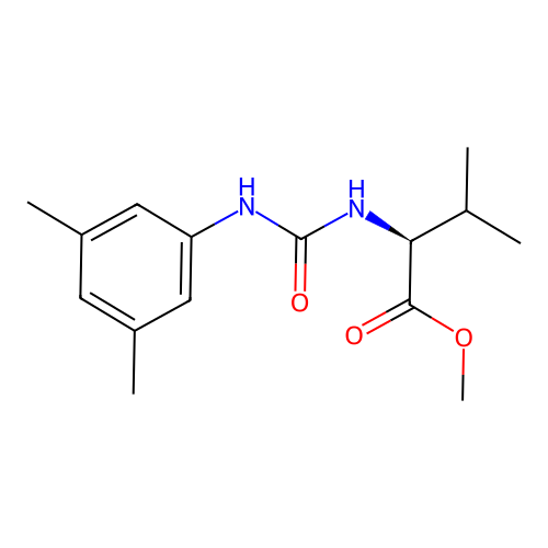 (S)-methyl 2-(3-(3,5-dimethylphenyl)ureido)-3-methylbutanoate structure