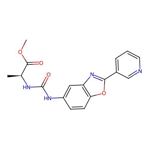 (S)-methyl 2-(3-(2-(pyridin-3-yl)benzo[d]oxazol-5-yl)ureido)propanoate structure