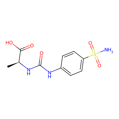 N-[(4-sulfamoylphenyl)carbamoyl]-L-alanine structure