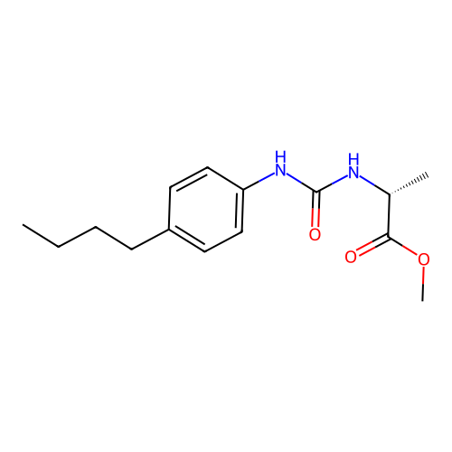 methyl N-[(4-butylphenyl)carbamoyl]-D-alaninate structure