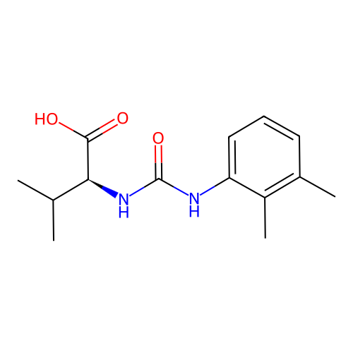 N-[(2,3-dimethylphenyl)carbamoyl]-L-valine structure