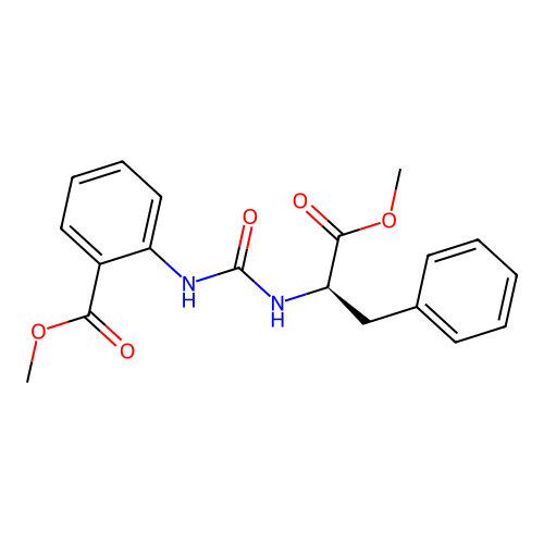 (R)-methyl 2-(3-(1-methoxy-1-oxo-3-phenylpropan-2-yl)ureido)benzoate structure