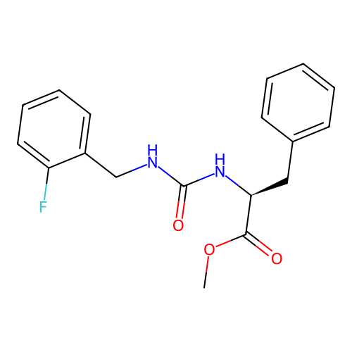 (S)-methyl 2-(3-(2-fluorobenzyl)ureido)-3-phenylpropanoate structure