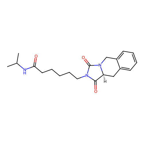 (S)-6-(1,3-dioxo-10,10a-dihydroimidazo[1,5-b]isoquinolin-2(1H,3H,5H)-yl)-N-isopropylhexanamide structure