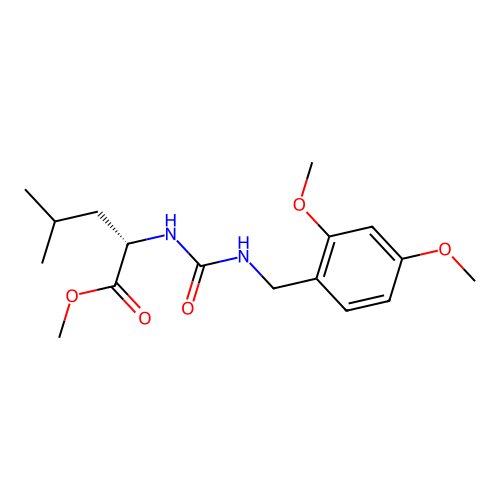 (S)-methyl 2-(3-(2,4-dimethoxybenzyl)ureido)-4-methylpentanoate structure