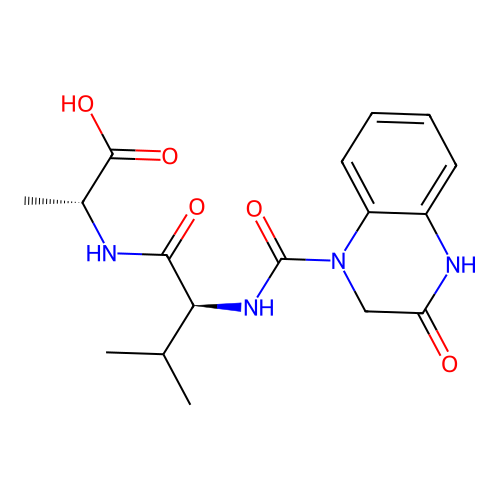 N-[(3-hydroxyquinoxalin-1(2H)-yl)carbonyl]-L-valyl-D-alanine structure