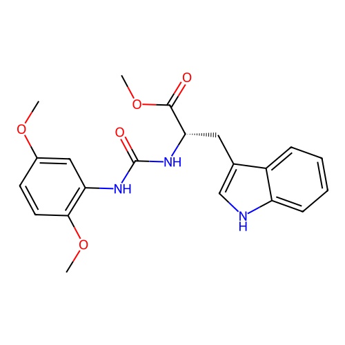methyl N-[(2,5-dimethoxyphenyl)carbamoyl]-L-tryptophanate structure